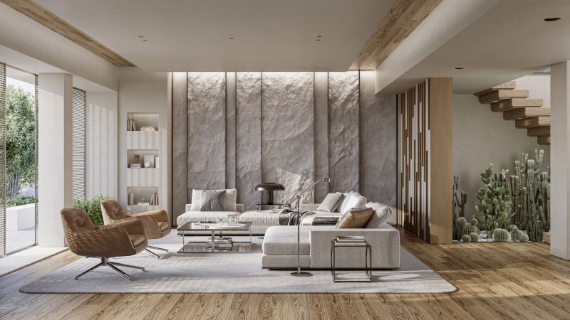 Living Room Tile Accent Features